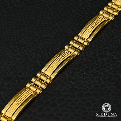 Bracelet en Or 10K | Bracelet Homme 10mm Bracelet Sparta H4 8.5 / Or Jaune