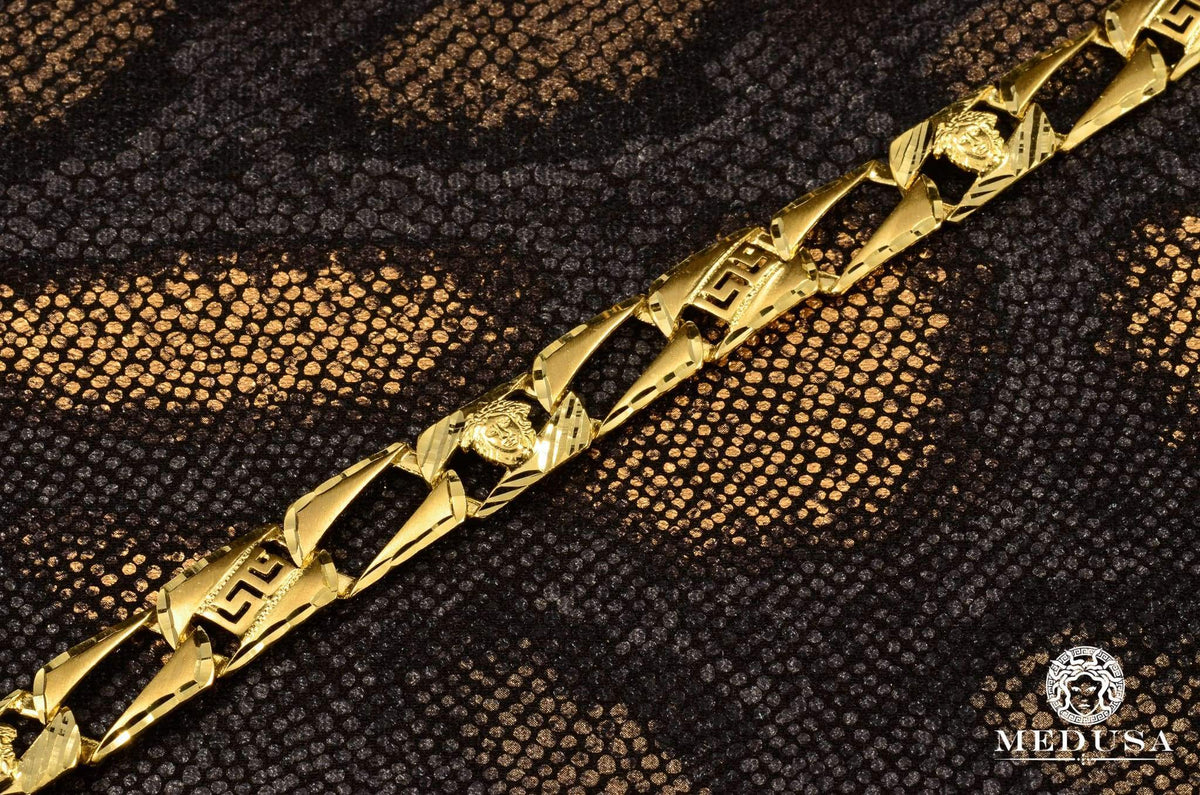 Bracelet en Or 10K | Bracelet Homme 11mm Bracelet Gianni M5