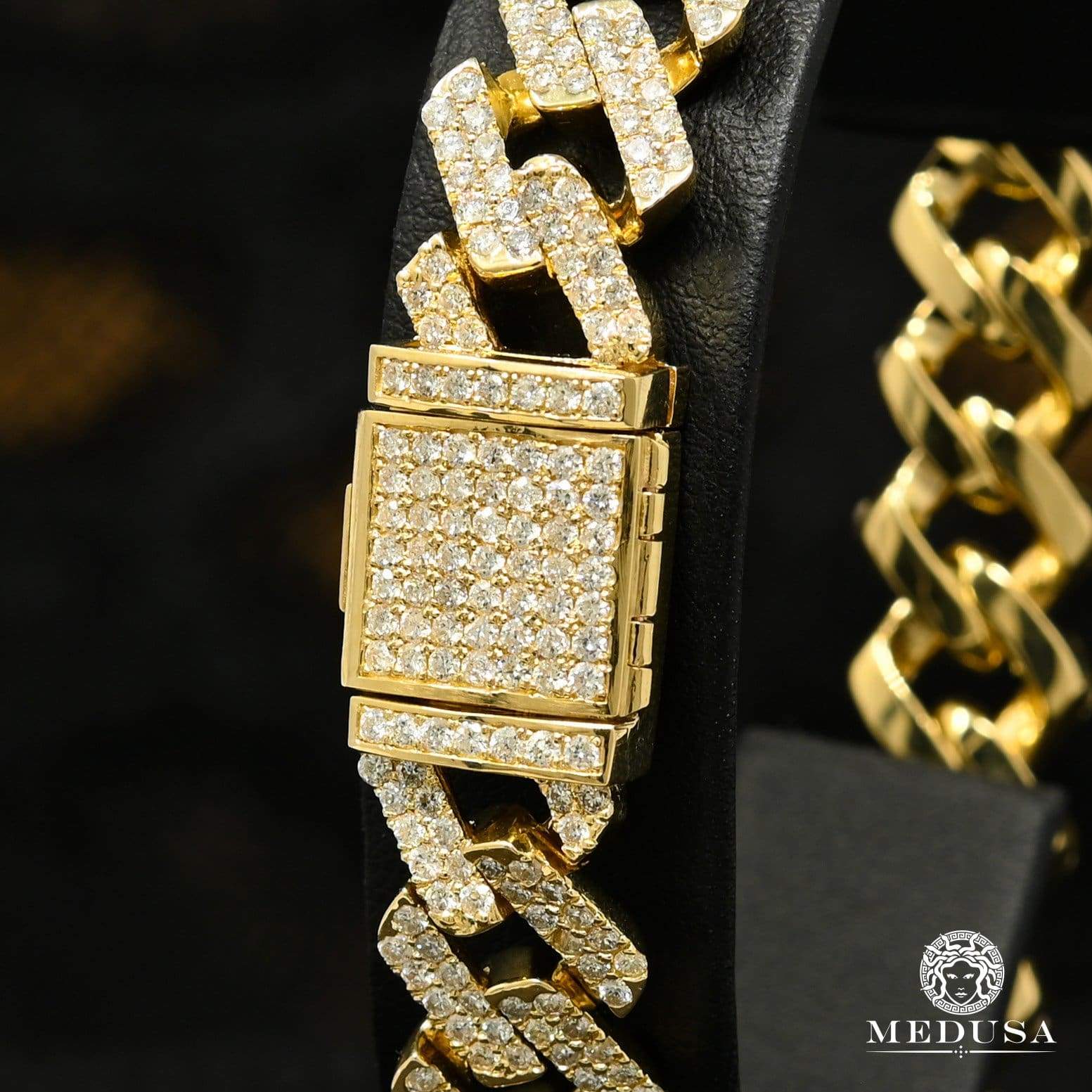 Real Diamond 10K White Gold Men's Iced Out Bracelet 13.5ct 501097