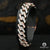 Bracelet à Diamants en Or 10K | Bracelet Homme 13mm Bracelet Cuban Prong Or 2 Tons