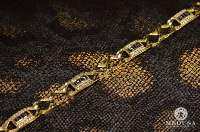 Bracelet en Or 10K | Bracelet Homme 13mm Bracelet Gianni M6