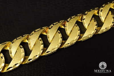 Bracelet en Or 10K | Bracelet Homme 21mm Bracelet Miami M-Jumbo