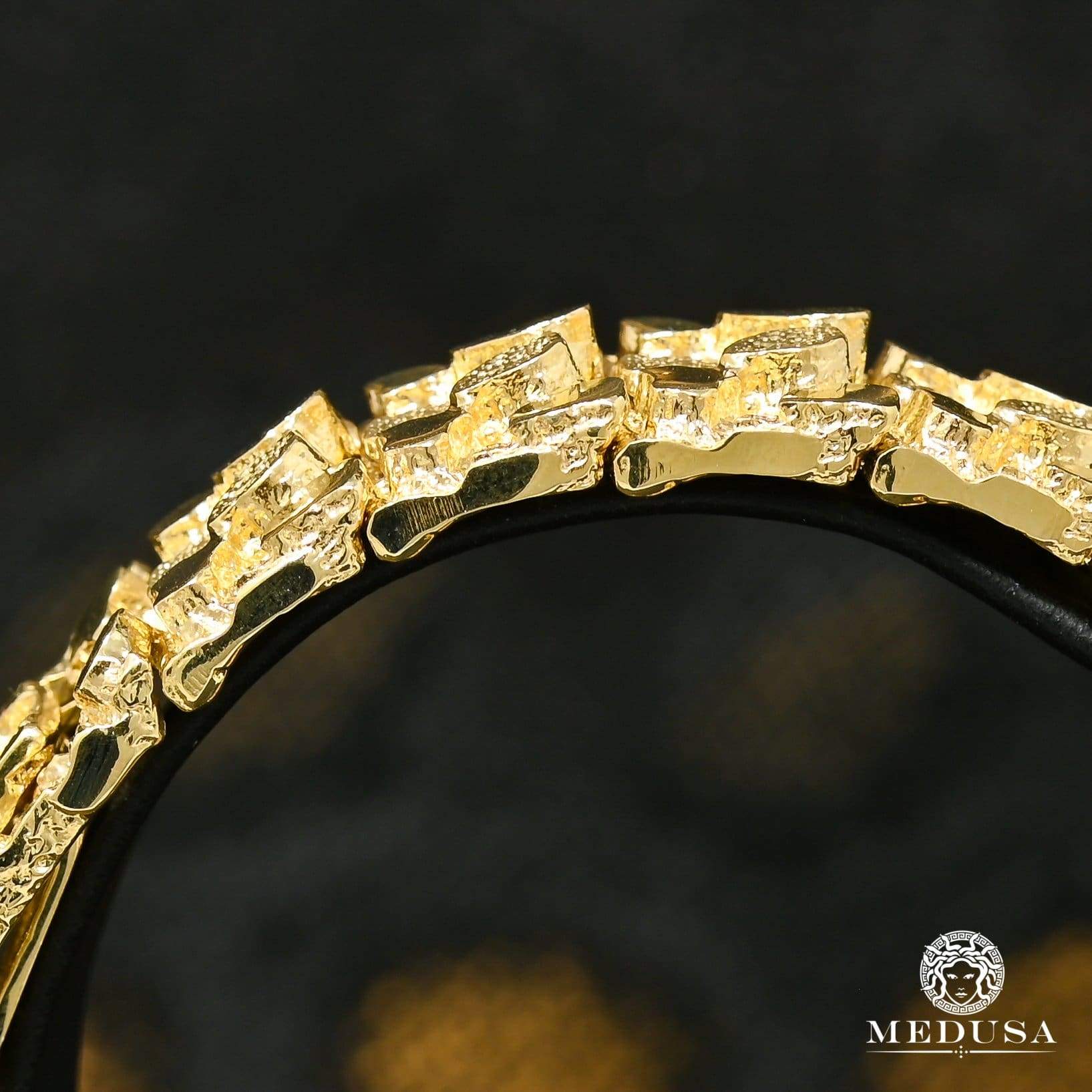 22mm bracelet nugget en or 10k 8 5 jaune bijoux medusa homme quebec canada