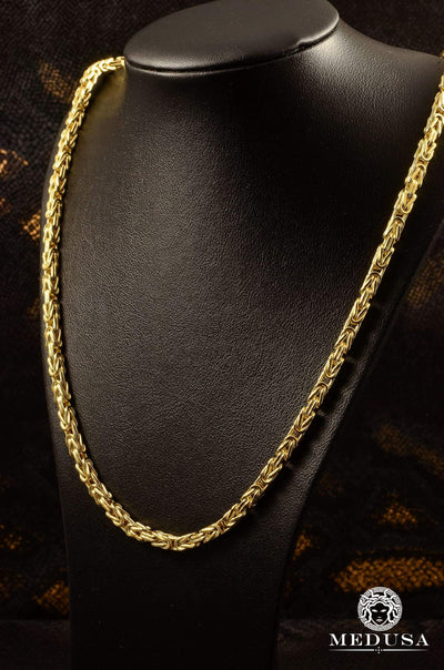 be impressed dessert Special 10K Gold Chain | 4mm Byzantine Chain | Medusa jewelry - Medusa Jewelry
