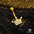 Barbell de Nombril en Or 14K | Bijoux Piercing Barbell F10 Crown Or Jaune