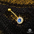 Barbell de Nombril en Or 14K | Bijoux Piercing Barbell F18 Saphir Or Jaune