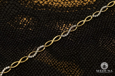 Bracelet en Or 10K | Bracelet Femme Boundless F11 - Infinity Or Jaune