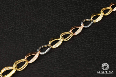 Bracelet en Or 10K | Bracelet Femme Boundless F21 Or 3 Tons
