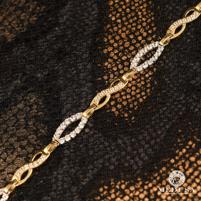 Bracelet en Or 10K | Bracelet Femme Boundless F3 - Infinity Or 2 Tons