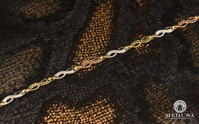 Bracelet en Or 10K | Bracelet Femme Boundless F5 - Infinity Or 3 Tons