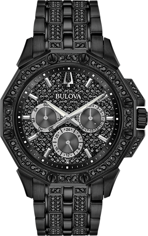 Montre Bulova | Montre Homme Bulova Cristal - 98C134 Swarovski / Or Noir