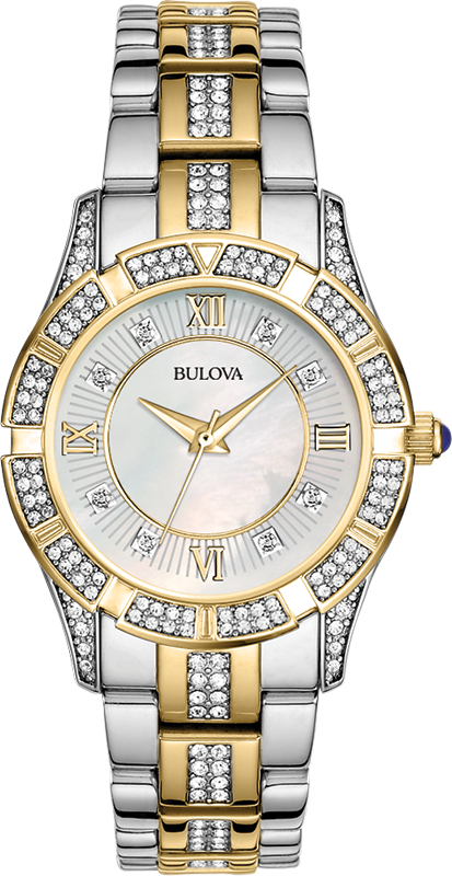 Montre Bulova | Montre Femme Bulova Cristal - 98L135 Swarovski / Or 2 Tons