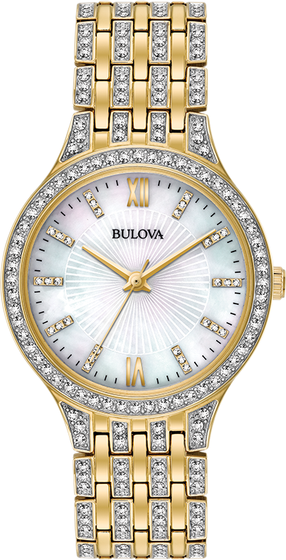 Montre Bulova | Montre Femme Bulova Cristal - 98L234 Swarovski / Or Jaune