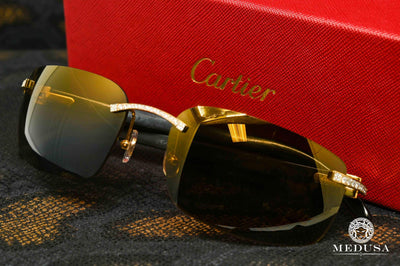 Lunette Cartier | Lunette Homme Cartier C Décor | Gold & Wood Or Jaune