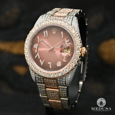 Montre Rolex | Montre Homme Datejust 36mm - Rose 2 Tons Arabic Chocolate Or Rose 2 Tons