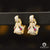 Clip-On en Or 10K | Boucles d’Oreilles Deluxe F16 - Tiger Rubis / Or Jaune