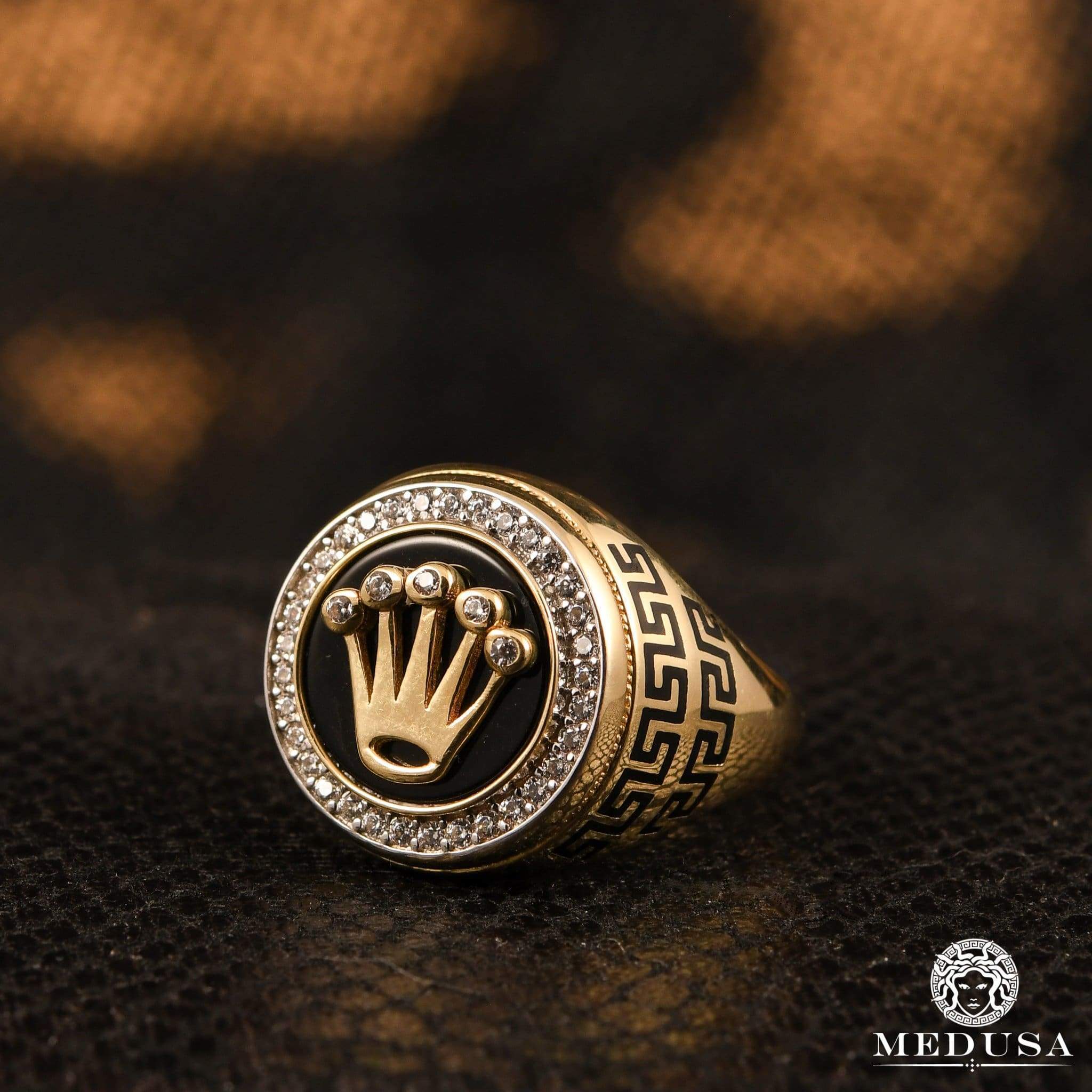 Digitaal Macadam Benodigdheden 10K Gold Ring | Pyrex H2 Men&#39;s Ring | Medusa jewelry - Medusa Jewelry