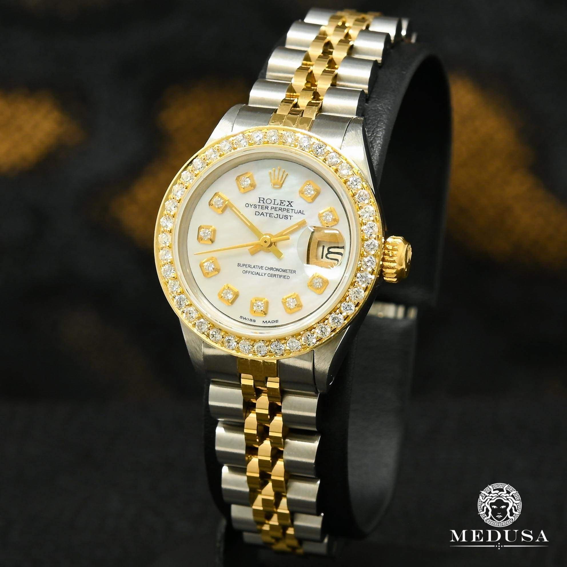 Disclose Algebraic Autonomy Rolex watch | Rolex Datejust 26mm - White &#39;&#39; Mother of Pearl  &#39;&#39; Ladies Watch | Medusa jewelry - Medusa Jewelry