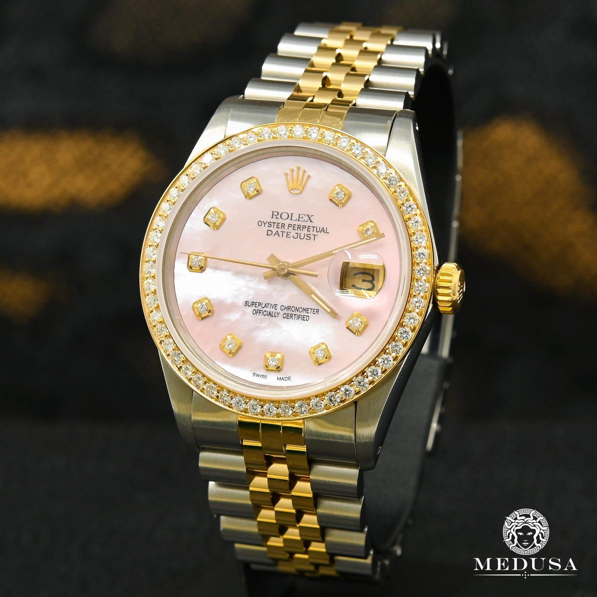 Montre Rolex | Montre Homme Rolex Datejust 36mm - Pink ’’Mother of Pearl’’ Or 2 Tons