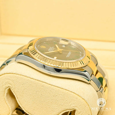 Montre Rolex | Montre Homme Rolex Datejust 41mm - Oyster Wimbledon Dial 2-Tons Or 2 Tons