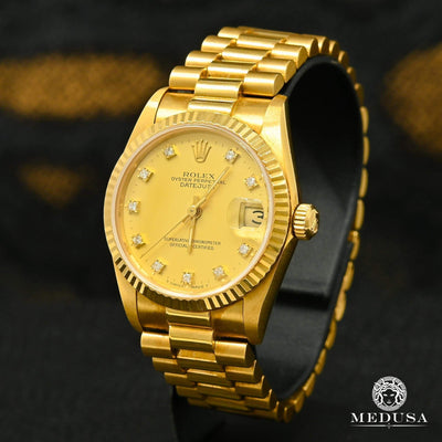 Montre Rolex | Montre Femme Rolex Lady-Datejust 31mm - President Or Jaune