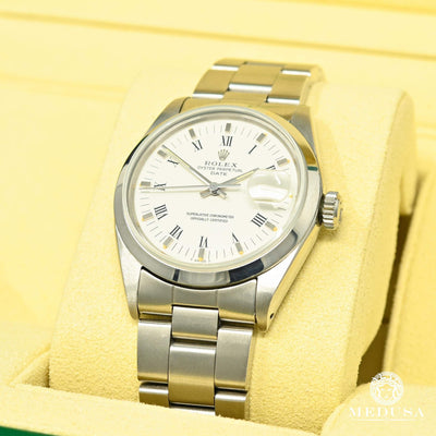 Montre Rolex | Montre Homme Rolex Oyster Perpetual Date 34mm - White Stainless