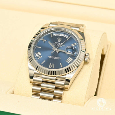 Montre Rolex | Montre Homme Rolex President Day-Date 40mm - Bleu Or Blanc Or Blanc