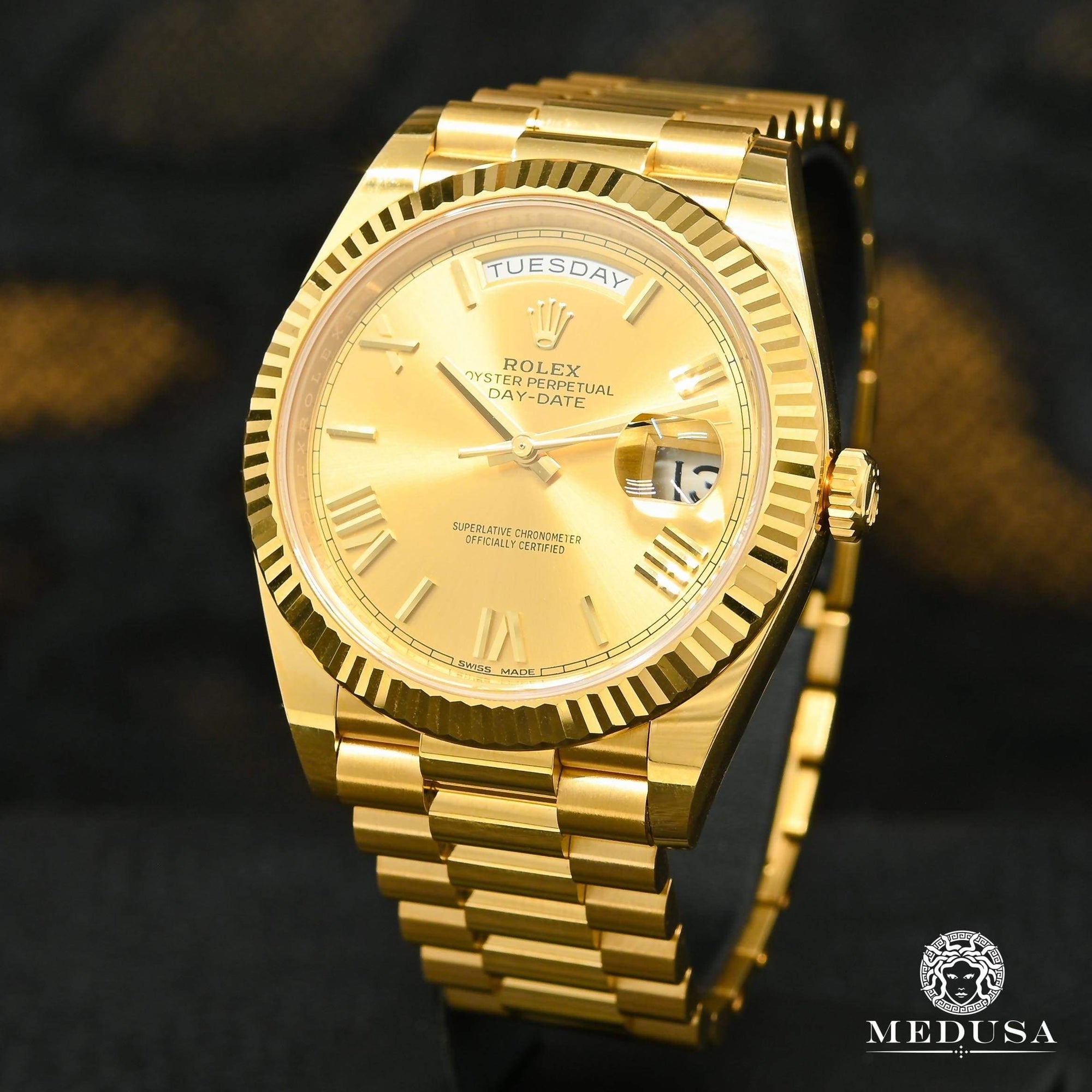 Montre Rolex | Montre Homme Rolex President Day-Date 40mm - Champagne Or Jaune