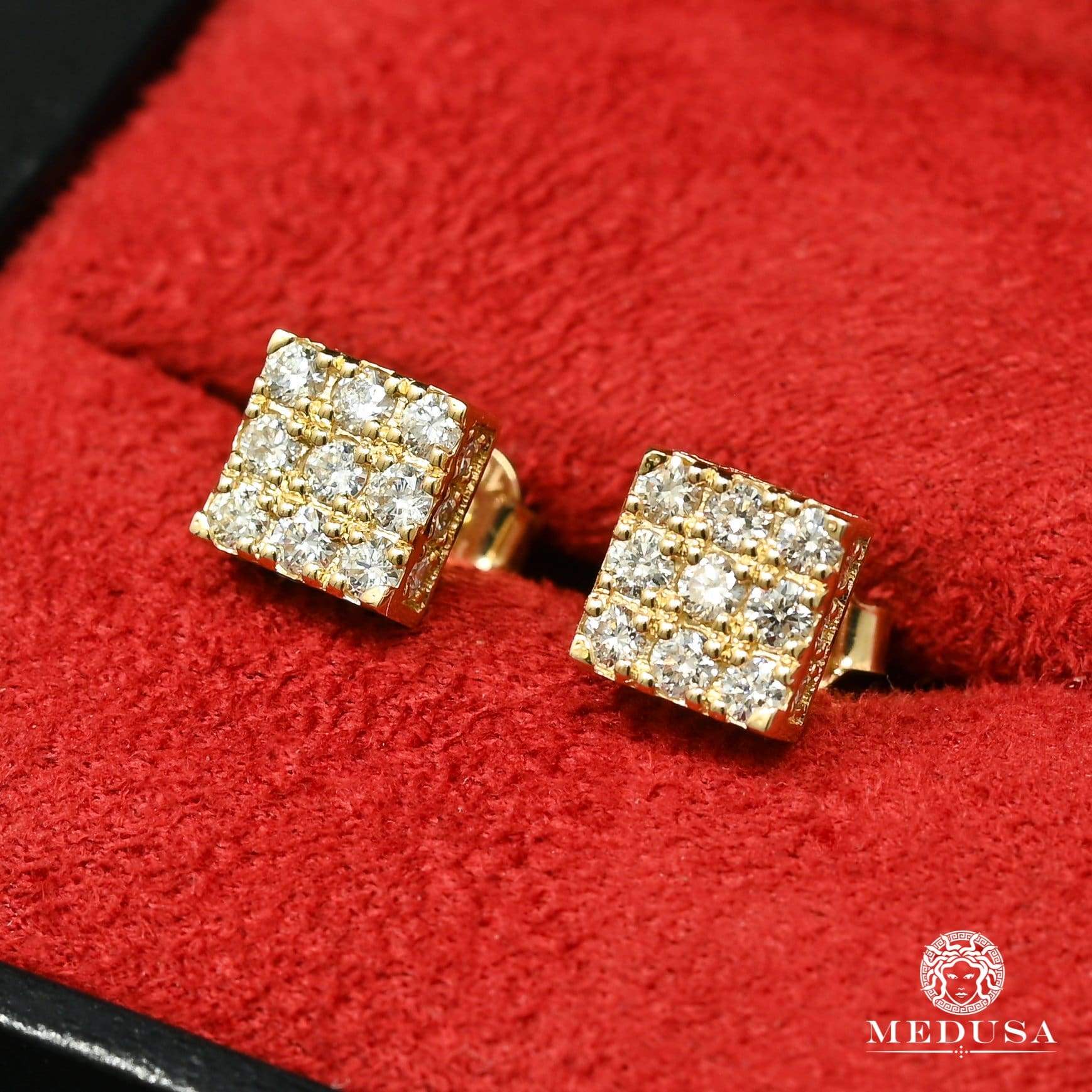 Studs Diamants en Or 10K | Boucles d’Oreilles Studs D13 - MR0012 Or Jaune